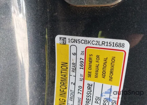 2020 Chevrolet Tahoe 2Wd Lt z USA, uszkodzony, nr VIN 1GNSCBKC2LR151688